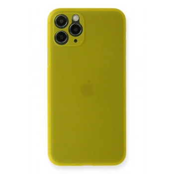 Mey İthalat®   iPhone 11 Pro Max Kılıf PP Ultra İnce Kapak - Sarı
