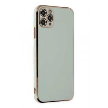 Mey İthalat®   iPhone 11 Pro Max Kılıf Volet Silikon - Açık Yeşil
