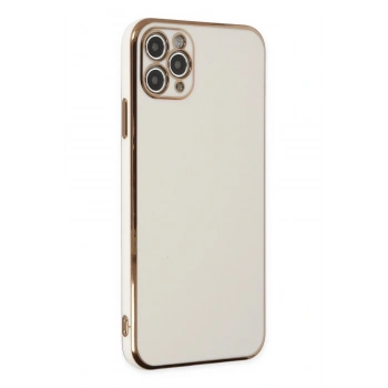 Mey İthalat®   iPhone 11 Pro Max Kılıf Volet Silikon - Beyaz