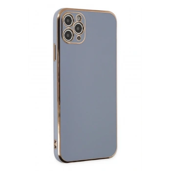 Mey İthalat®   iPhone 11 Pro Max Kılıf Volet Silikon - Mavi
