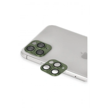 Mey İthalat® iPhone 11 Pro Max Pers Alüminyum Kamera Lens - Yeşil