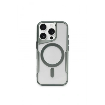 Mey İthalat®   iPhone 12 Kılıf Boyi Magsafe Silikon Kapak - Yeşil