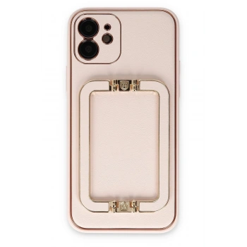 Mey İthalat®   iPhone 12 Kılıf Coco Elit Kapak - Pudra