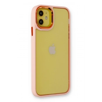 Mey İthalat®   iPhone 12 Kılıf Dora Kapak - Pudra