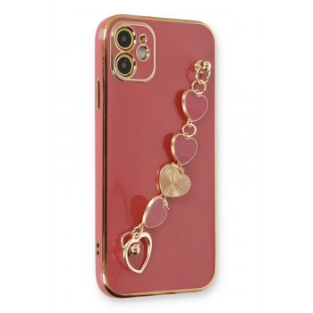Mey İthalat®   iPhone 12 Kılıf Esila Silikon - Kırmızı