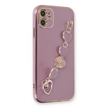 Mey İthalat®   iPhone 12 Kılıf Esila Silikon - Mor