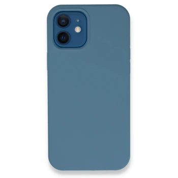 Mey İthalat®   iPhone 12 Kılıf Lansman Legant Silikon - Açık Mavi