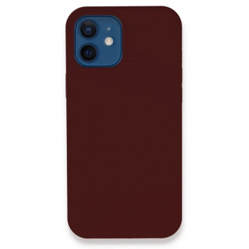 Mey İthalat®   iPhone 12 Kılıf Lansman Legant Silikon - Bordo
