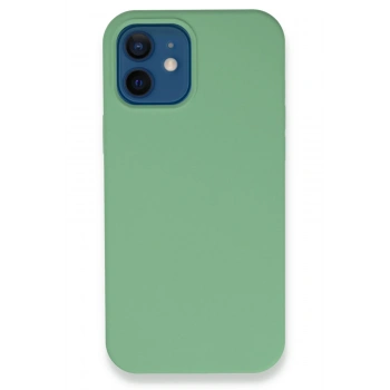 Mey İthalat®   iPhone 12 Kılıf Lansman Legant Silikon - Yeşil