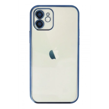 Mey İthalat®   iPhone 12 Kılıf  Lensli Silikon - Lacivert