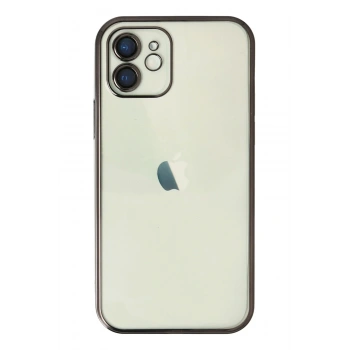 Mey İthalat®   iPhone 12 Kılıf  Lensli Silikon - Siyah