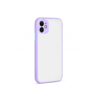 Mey İthalat®   iPhone 12 Kılıf Montreal Silikon Kapak - Mor