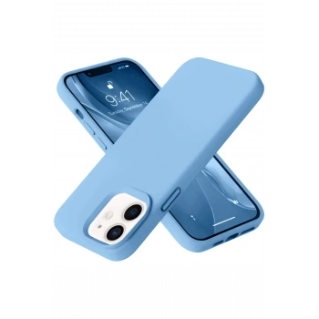Mey İthalat®   iPhone 12 Kılıf Nano içi Kadife Silikon - Mavi