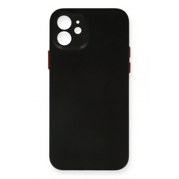 Mey İthalat®   iPhone 12 Kılıf PP Ultra İnce Kapak - Siyah