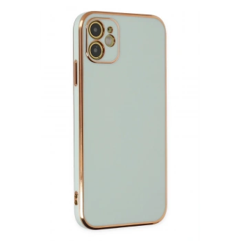 Mey İthalat®   iPhone 12 Kılıf Volet Silikon - Açık Yeşil