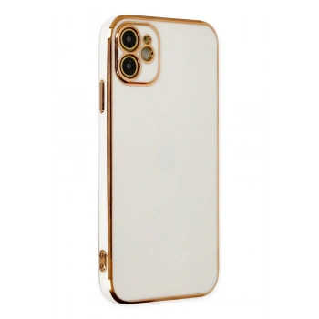 Mey İthalat®   iPhone 12 Kılıf Volet Silikon - Beyaz