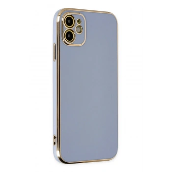 Mey İthalat®   iPhone 12 Kılıf Volet Silikon - Mavi