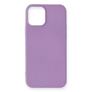 Mey İthalat®   iPhone 12 Mini Kılıf First Silikon - Lila