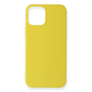 Mey İthalat®   iPhone 12 Mini Kılıf First Silikon - Sarı