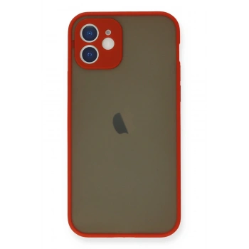 Mey İthalat®   iPhone 12 Mini Kılıf Montreal Silikon Kapak - Kırmızı