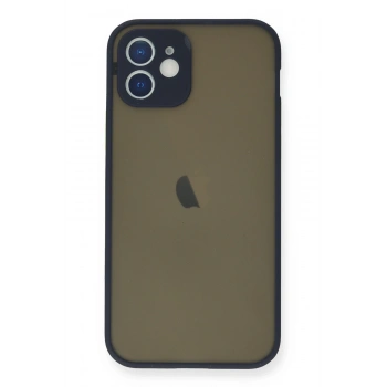 Mey İthalat®   iPhone 12 Mini Kılıf Montreal Silikon Kapak - Lacivert