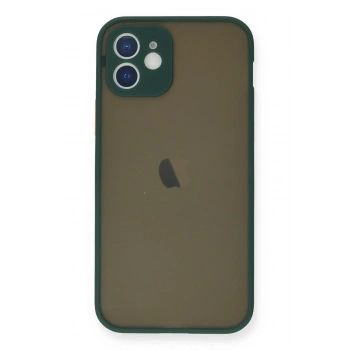 Mey İthalat®   iPhone 12 Mini Kılıf Montreal Silikon Kapak - Yeşil
