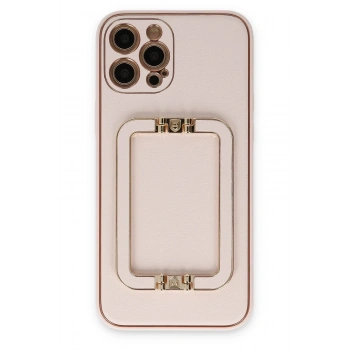 Mey İthalat® iPhone 12 Pro Kılıf Coco Elit Kapak - Pudra