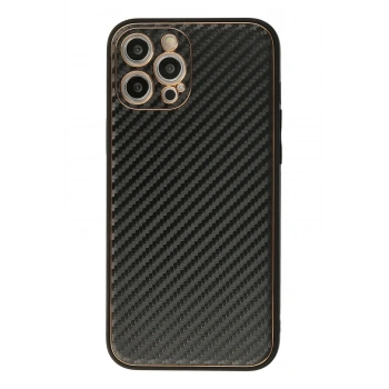 Mey İthalat®   iPhone 12 Pro Kılıf Coco Karbon Silikon - Siyah