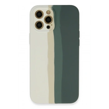 Mey İthalat®   iPhone 12 Pro Kılıf Ebruli Lansman Silikon - Beyaz-Gri