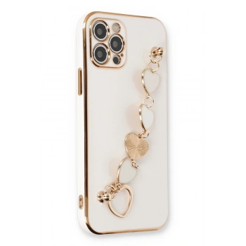 Mey İthalat®   iPhone 12 Pro Kılıf Esila Silikon - Beyaz