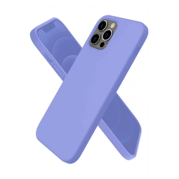 Mey İthalat®   iPhone 12 Pro Kılıf First Silikon - Mor
