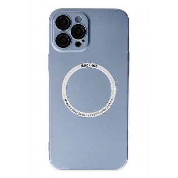 Mey İthalat®   iPhone 12 Pro Kılıf Jack Magneticsafe Lens Silikon - Sierra Blue