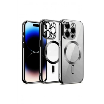 Mey İthalat®   iPhone 12 Pro Kılıf Kross Magneticsafe Kapak - Gümüş