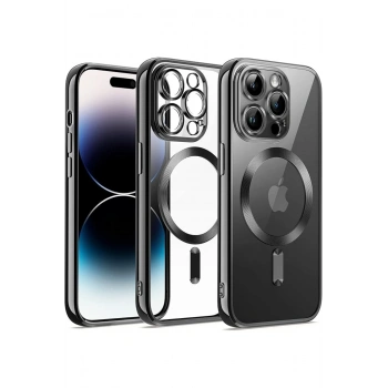 Mey İthalat®   iPhone 12 Pro Kılıf Kross Magneticsafe Kapak - Siyah