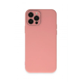 Mey İthalat®   iPhone 12 Pro Kılıf Lansman Glass Kapak - Pembe