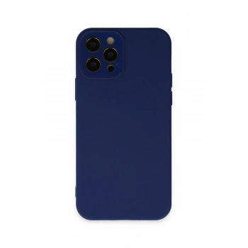 Mey İthalat®   iPhone 12 Pro Kılıf Lansman Glass Kapak - Sky Blue