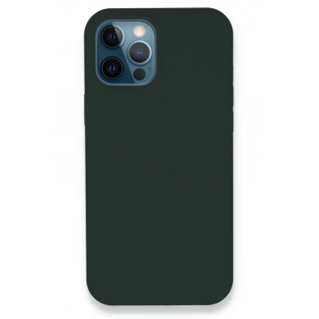 Mey İthalat®   iPhone 12 Pro Kılıf Lansman Legant Silikon - Koyu Yeşil