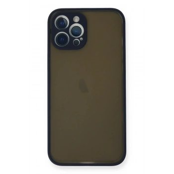 Mey İthalat®   iPhone 12 Pro Kılıf Montreal Silikon Kapak - Lacivert