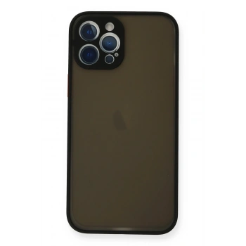 Mey İthalat®   iPhone 12 Pro Kılıf Montreal Silikon Kapak - Siyah