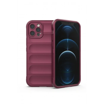 Mey İthalat® iPhone 12 Pro Kılıf Optimum Silikon - Bordo