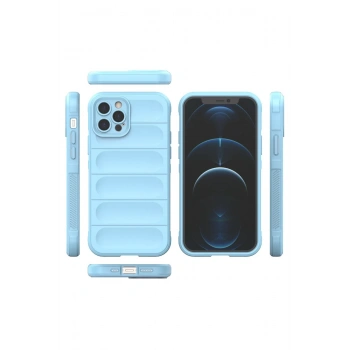 Mey İthalat®   iPhone 12 Pro Kılıf Optimum Silikon - Sky Blue