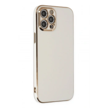Mey İthalat®   iPhone 12 Pro Kılıf Volet Silikon - Beyaz
