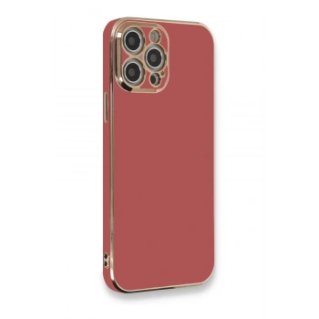 Mey İthalat®   iPhone 12 Pro Kılıf Volet Silikon - Kırmızı
