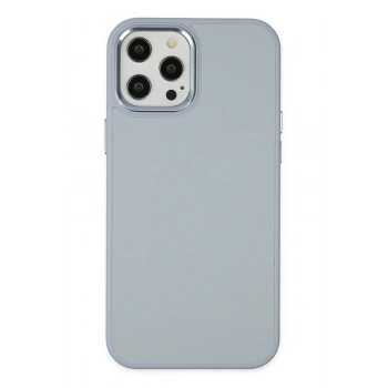 Mey İthalat® iPhone 12 Pro Max Kılıf Asya Deri Silikon - Sierra Blue