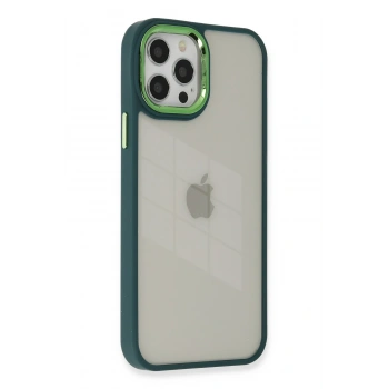 Mey İthalat®   iPhone 12 Pro Max Kılıf Dora Kapak - Haki Yeşil