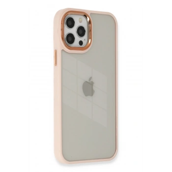 Mey İthalat®   iPhone 12 Pro Max Kılıf Dora Kapak - Pudra