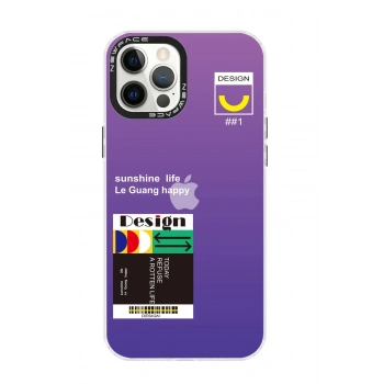 Mey İthalat®   iPhone 12 Pro Max Kılıf Estoril Desenli Kapak - Estoril - 4