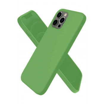 Mey İthalat®   iPhone 12 Pro Max Kılıf First Silikon - Yeşil