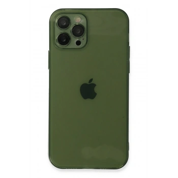 Mey İthalat®   iPhone 12 Pro Max Kılıf Fly Lens Silikon - Yeşil