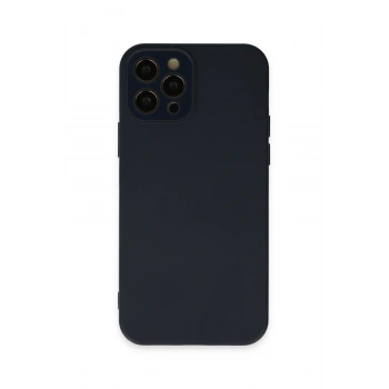 Mey İthalat®   iPhone 12 Pro Max Kılıf Lansman Glass Kapak - Lacivert